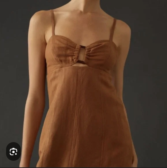 Anthro Brown Mini Dress - Picture 1 of 8